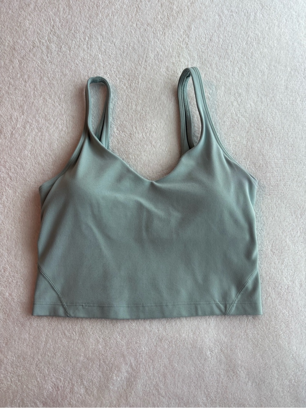 lululemon athletica Sage Green Cropped Tank Top